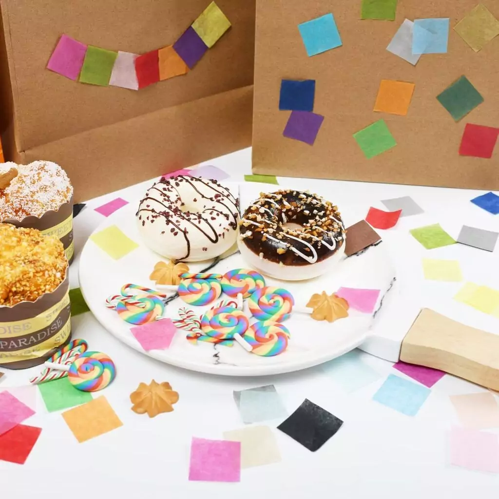 Simetufy 5400 1-inch Tissue Paper Squares in 36 Vibrant Colors, Ideal Classroom Craft Supplies for Creative Art Projects