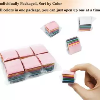 Bright 36-color Simetufy 5400 tissue paper squares for classroom crafts; ideal for creative projects and art activities. Perfect craft supplies.
