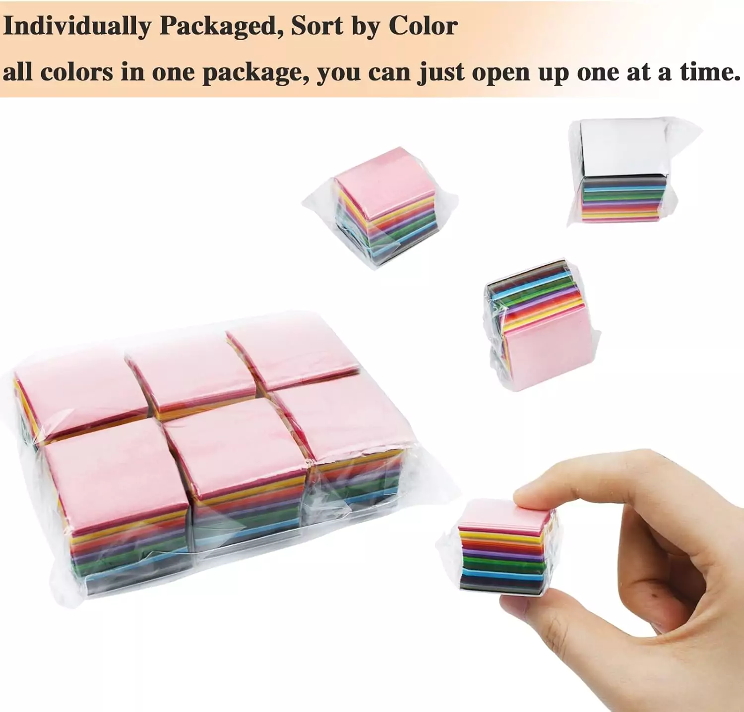 Bright 36-color Simetufy 5400 tissue paper squares for classroom crafts; ideal for creative projects and art activities. Perfect craft supplies.
