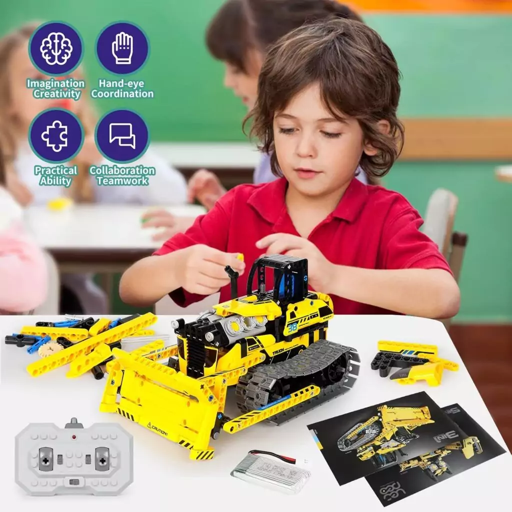 STEM Robotics Kit: 5-in-1 Engineering Toy with 452 Blocks, App-Enabled Remote Control, Ideal for Educators and Innovative Learning.