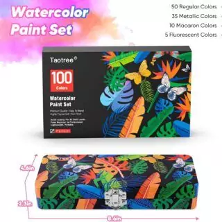 Taotree 100 Colors Watercolor Paint Set for Kids: Enhance Creativity with Vibrant Colors, Ideal Art Supplies for a Fun and Educational Experience