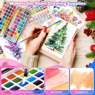 Vibrant Taotree Watercolor Paint Set featuring 100 colors, ideal for kids' creative expression and learning with a distinctive palette.