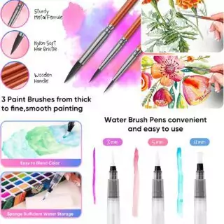 Taotree 100 Color Watercolor Paint Set for Kids - Vibrant Art Supplies for Creative Learning and Painting Exploration