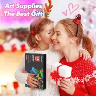 Taotree Watercolor Paint Set with 100 vibrant colors for kids' creative learning. Ideal art supplies to inspire and nurture artistic skills.