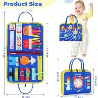 Montessori Busy Board Toy for Toddlers: Enhance Fine Motor Skills with a Colorful Activity Center. Perfect Educational Toy for Early Development.