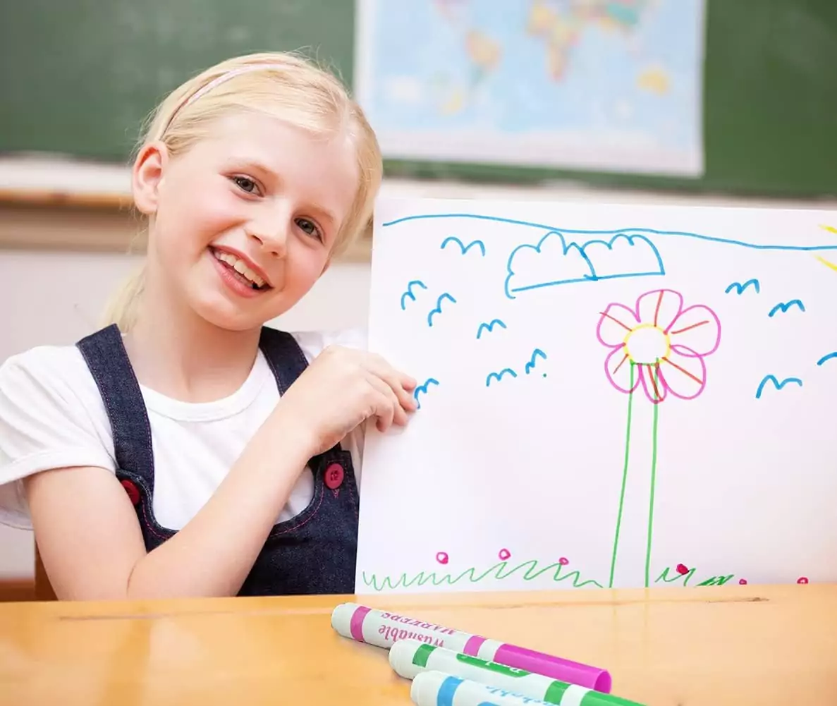 Bulk Pack of 160 Washable Markers: 8 Vibrant Colors for Kids' Creative Projects and Essential Classroom Supplies