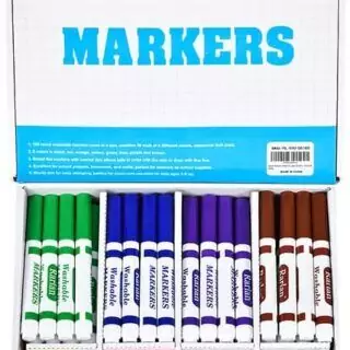 Classroom Pack of 160 Washable Markers for Kids, Featuring Vibrant Colors and a Unique Selection for Creative and Fun Art Projects.
