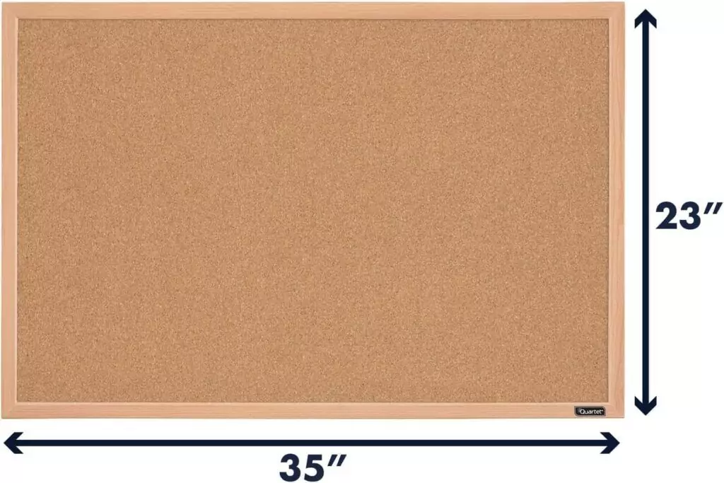 23x35 Inch Decorative Oak Framed Corkboard for Classrooms - Ideal for Educators Seeking Unique Display Solutions