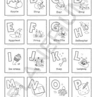 Engaging Alphabet Coloring Posters for Kids: Learn Letters A to P with Fun Coloring Activities for Early Education and Creative Development