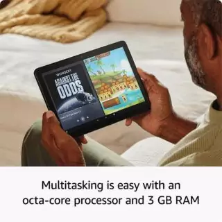 Amazon Fire HD 10 Tablet with 10.1-Inch Full HD Display, ideal for educational purposes. Enhance learning with its vibrant screen and user-friendly interface.