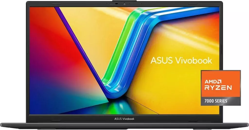 ASUS VivoBook Go 15.6-inch FHD laptop designed for educators, featuring AMD Ryzen 3 processor, 8GB RAM, and 128GB storage for efficient performance.