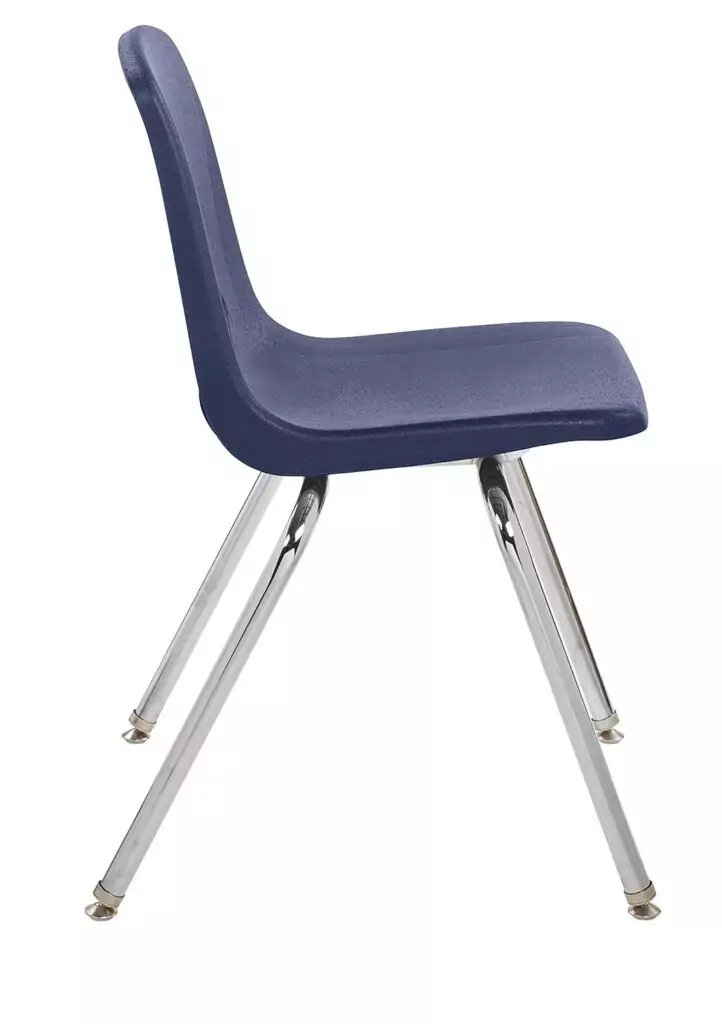 Stackable School Chair - Durable Chromed Steel Frame for
  Classroom Seating, Ideal for Student Use and Classroom Settings.