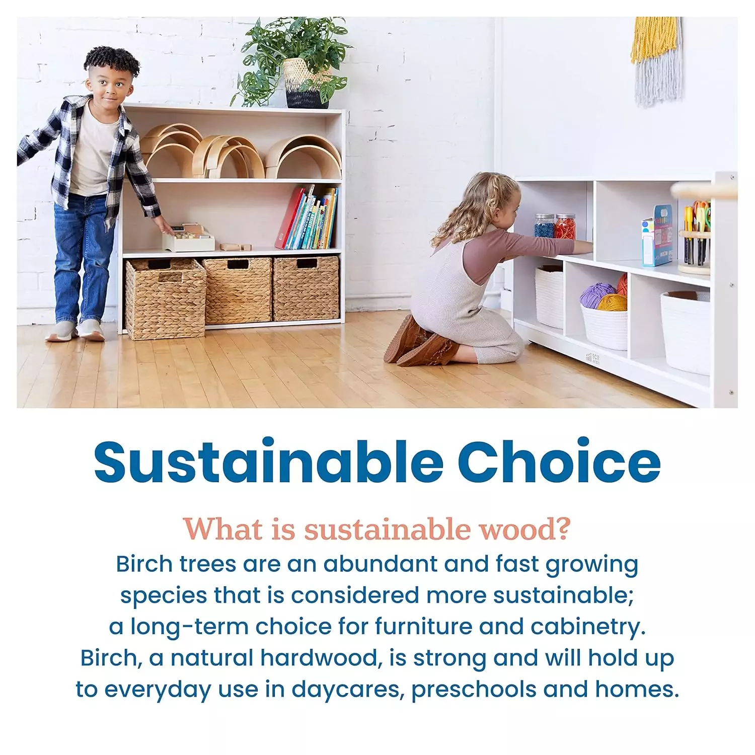 Optimize classroom organization with the ECR4Kids 5-compartment mobile shelving cabinet in a sleek white wash, ideal for efficient learning environments.