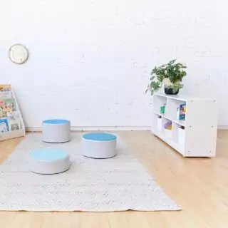  Optimize your classroom with the ECR4Kids Mobile Classroom Shelving Cabinet. Featuring five compartments and a 24in white wash finish for organized learning spaces. 