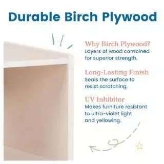 Alternative Text: ECR4Kids Mobile Shelving Cabinet featuring 5 compartments in White Wash, ideal for enhancing organization in learning environments.