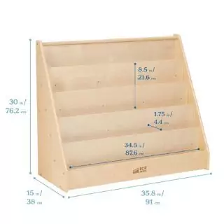 Natural Classroom Bookshelf: Enhance your reading corner with the ECR4Kids Single-Sided Display, ideal for educators seeking organized book storage.