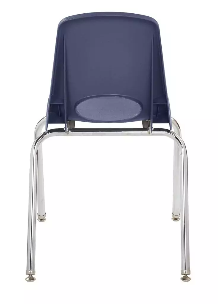 18-inch school stacking chair designed for classroom
  seating, perfect for educational spaces, enhancing student comfort and
  optimizing classroom layout.