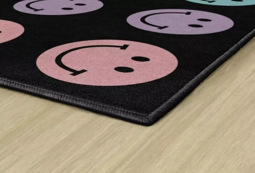 Colorful Classroom Rugs - Enhance Learning Spaces with Vibrant Rainbow Smileys by Flagship Carpets, Perfect for Engaging and Inviting Environments