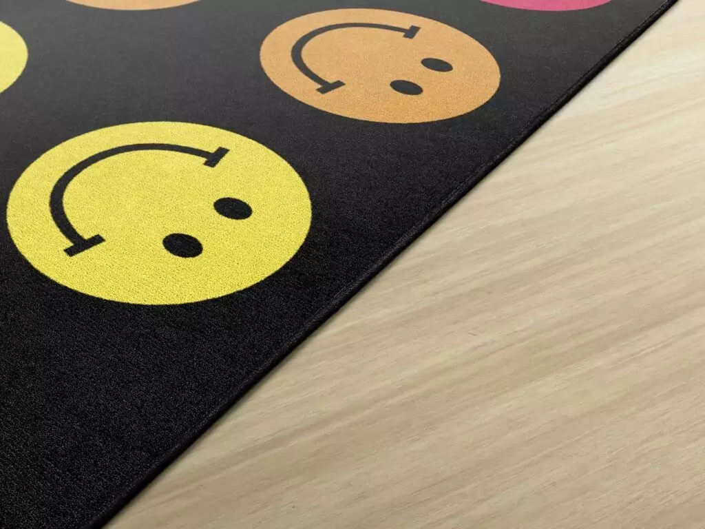 Colorful Classroom Rugs: Rainbow Smileys for Engaging and Fun Learning Environments