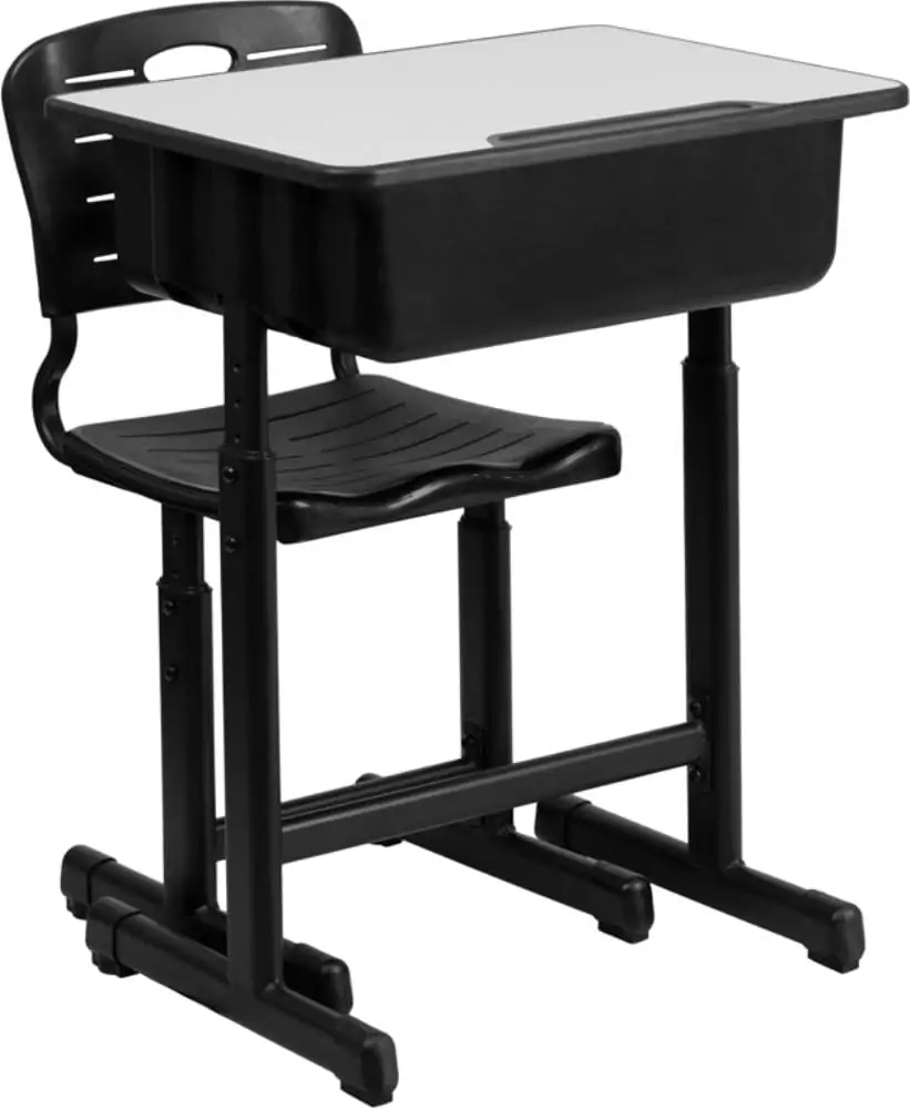 Versatile student desk and chair set designed for contemporary classrooms and home learning, promoting comfort and adaptability for students.