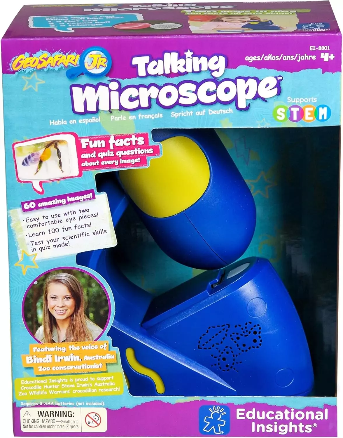GeoSafari Jr. Talking Microscope with Bindi Irwin: Interactive STEM Toy for Hands-On Learning & Classroom Engagement