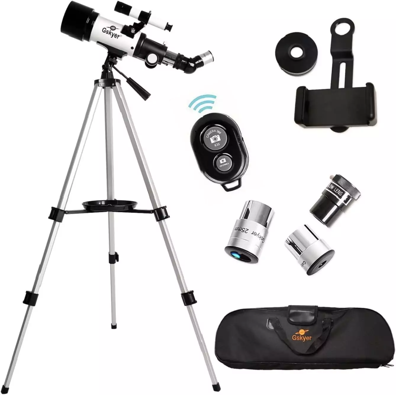 Gskyer 70mm Aperture AZ Mount Telescope designed for beginner astronomy enthusiasts, ideal for outdoor stargazing with clear, sharp views.