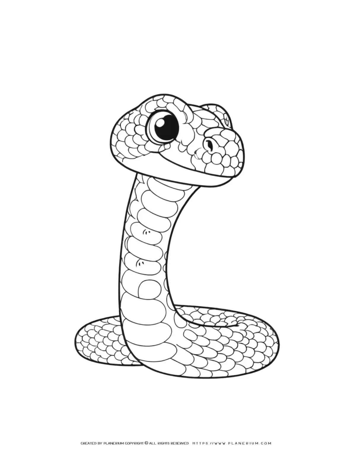 Interactive Snake Coloring Page for Children – Enjoyable and Educational Activity for Kids
