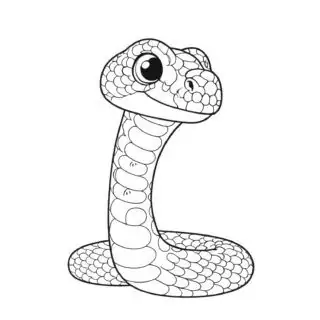 Interactive Snake Coloring Page for Children – Enjoyable and Educational Activity for Kids