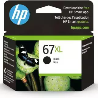 HP 67XL Black Ink Cartridge, High Yield for DeskJet & Envy Printers, ensures long-lasting, quality prints, ideal for business and home use.