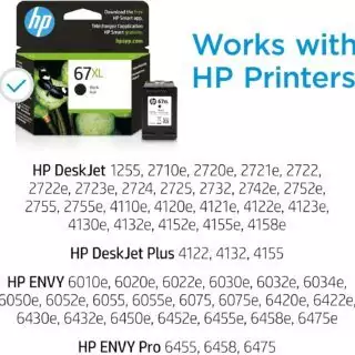 HP 67XL Black High Yield Ink Cartridge optimizes printing for DeskJet and Envy printers, ideal for educational environments.