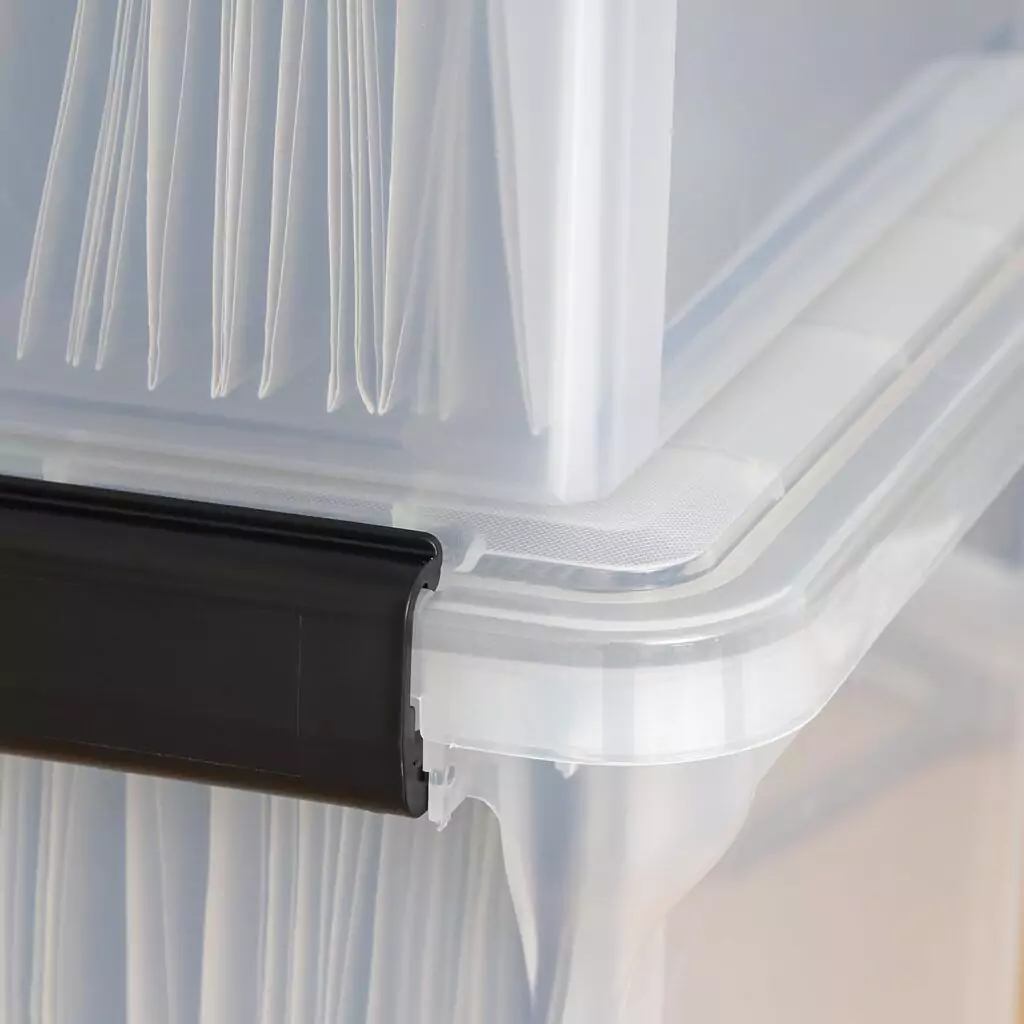 Durable Classroom File Box for Educators: Organizes both Letter and Legal Sized Files, Offers Weatherproof Protection for Efficient File Management