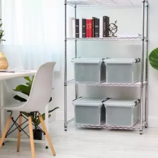 Iris USA Classroom Organizer: Durable, weatherproof file box designed for storing and protecting letter and legal-sized files efficiently.