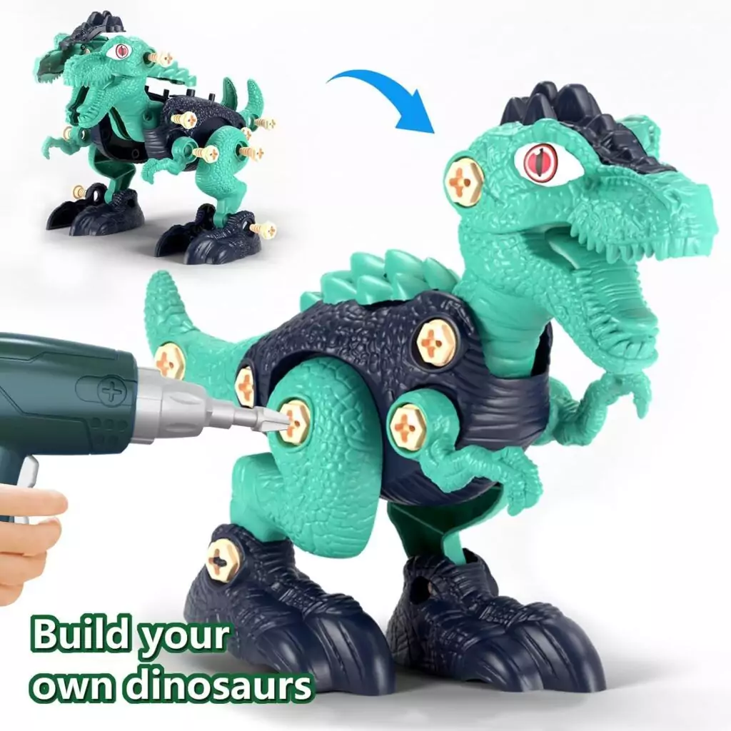 Enhance creativity and STEM skills with this dinosaur building set for kids. Ideal educational toy for imaginative play and hands-on learning.