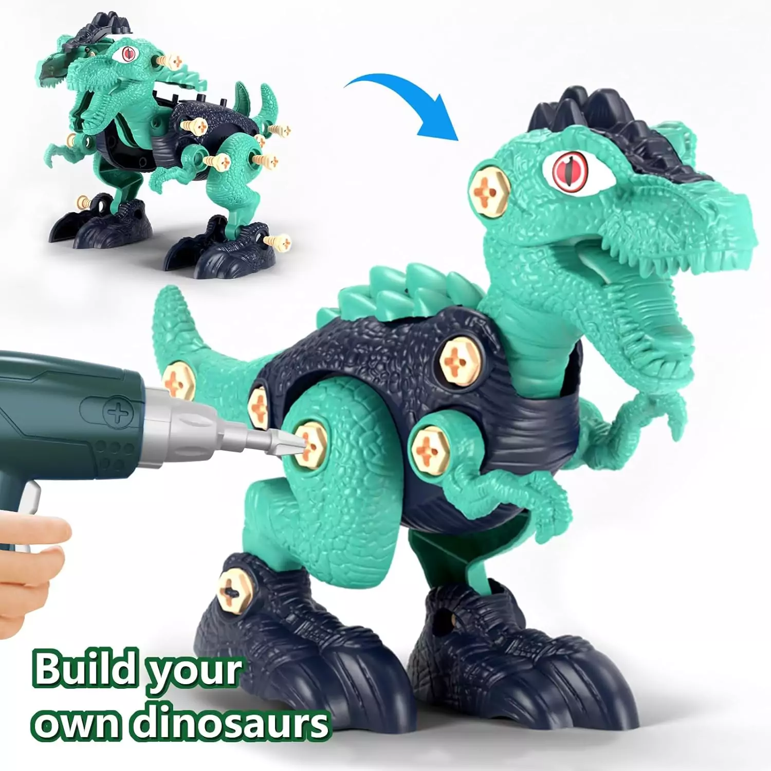 Enhance creativity and STEM skills with this dinosaur building set for kids. Ideal educational toy for imaginative play and hands-on learning.