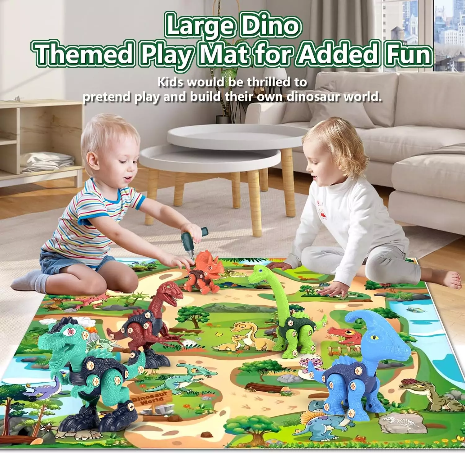 STEM Dinosaur Building Set for Kids: Enhance creative educational playtime with interactive dinosaur construction toys promoting learning and fun.