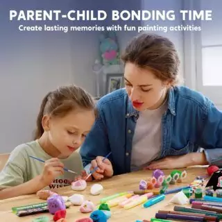 Glow-in-the-Dark Rock Painting Kit by Joyin: Enhance Creativity with Fun Art Supplies for Children. Perfect for Unique and Engaging Craft Activities.