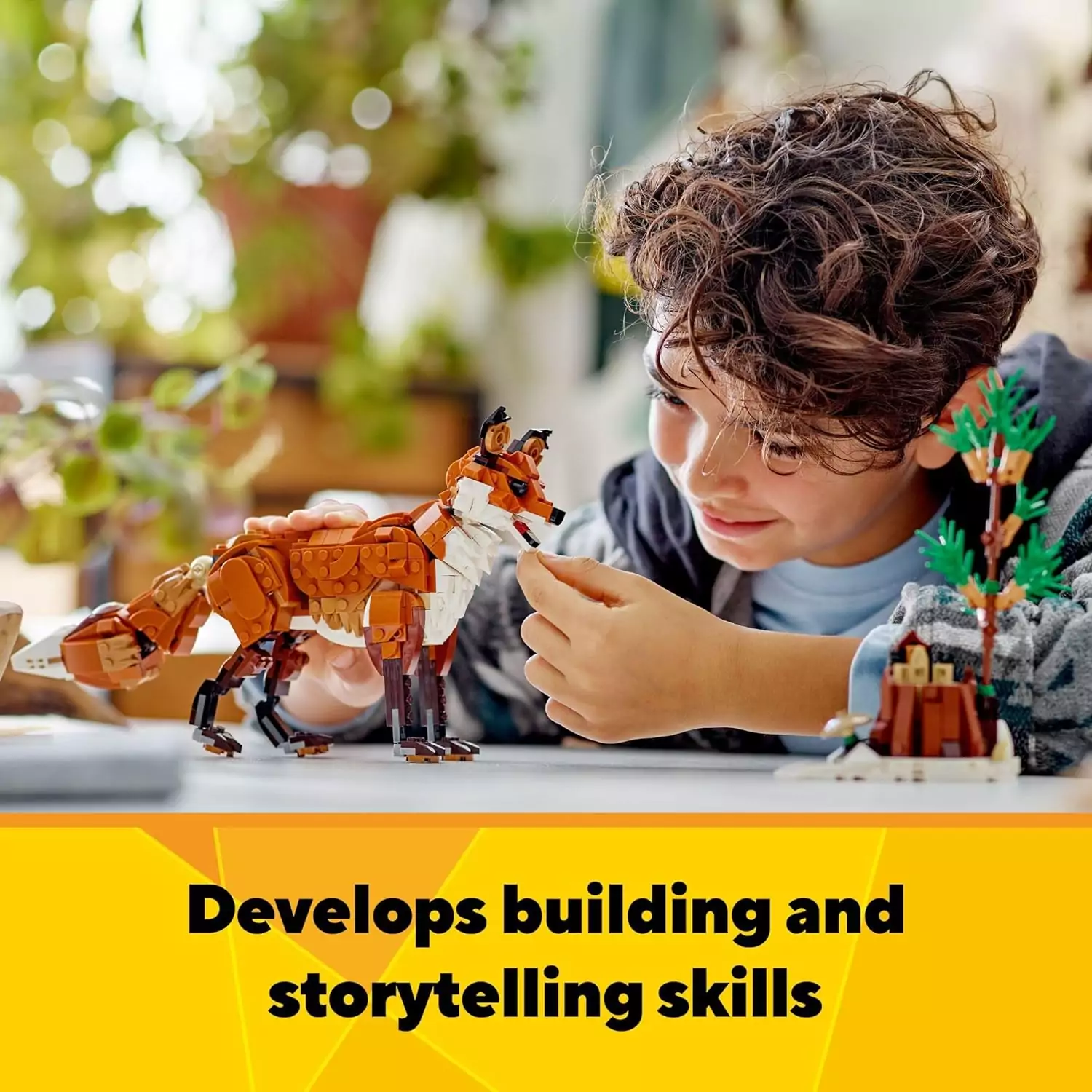Explore a vibrant Forest Animal LEGO Creator 3-in-1 Set crafted for kids ages 9+. Ideal for building a dynamic red fox and more creative adventures.