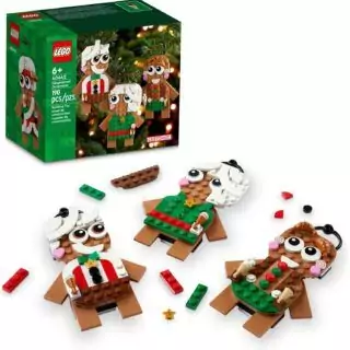 Lego Gingerbread Ornaments: Enjoy festive family activities while learning holiday circuit building with these educational gingerbread-themed Lego sets.