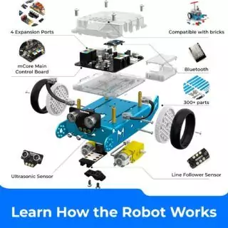 Makeblock mBot Robotics Kit: STEM Education Tool for Kids to Learn Coding with Scratch and Arduino. Enhance skills in programming and robotics.