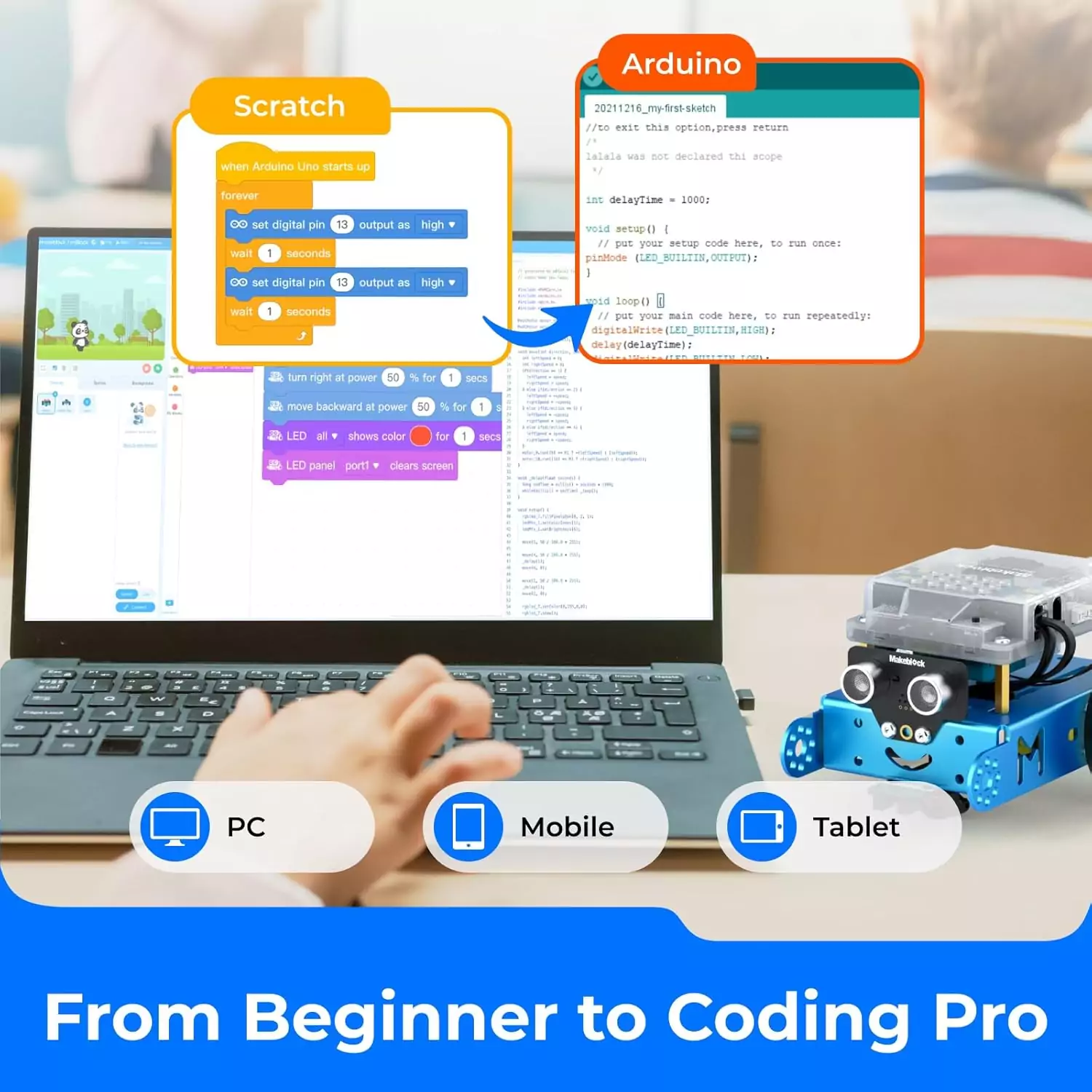 Makeblock mBot Robotics Kit: Engage kids aged 8-12 in coding and STEM education with this hands-on, interactive robotics learning experience.