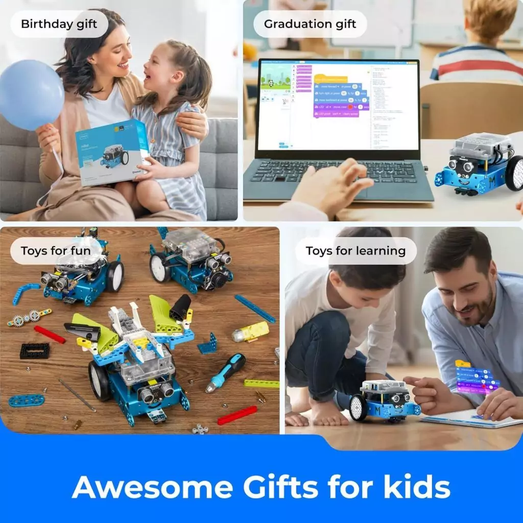 Makeblock mBot Robotics Kit for Kids 8-12: Learn Coding with Scratch and Arduino in a Fun, STEM-Focused Educational Tool for Interactive Learning.