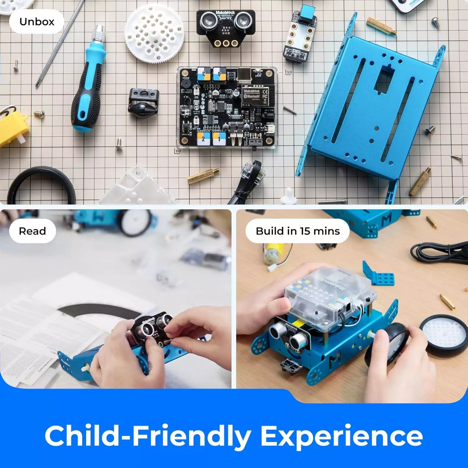 Makeblock mBot Robotics Kit for Kids: Engage in STEM learning with Scratch and Arduino coding to enhance creativity and problem-solving skills.