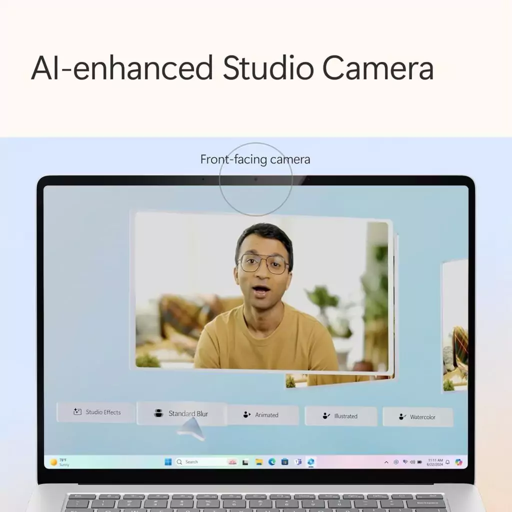 Microsoft Surface Laptop 2024: 15-inch touchscreen, Windows 11 CoPilot, and Snapdragon X Elite processor, designed for educators seeking advanced tech.