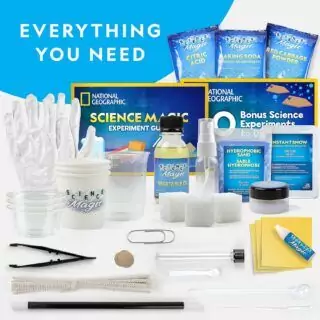Enhance interactive learning with the National Geographic Science Magic Kit, featuring 50 engaging experiments for kids' exploration and discovery.
