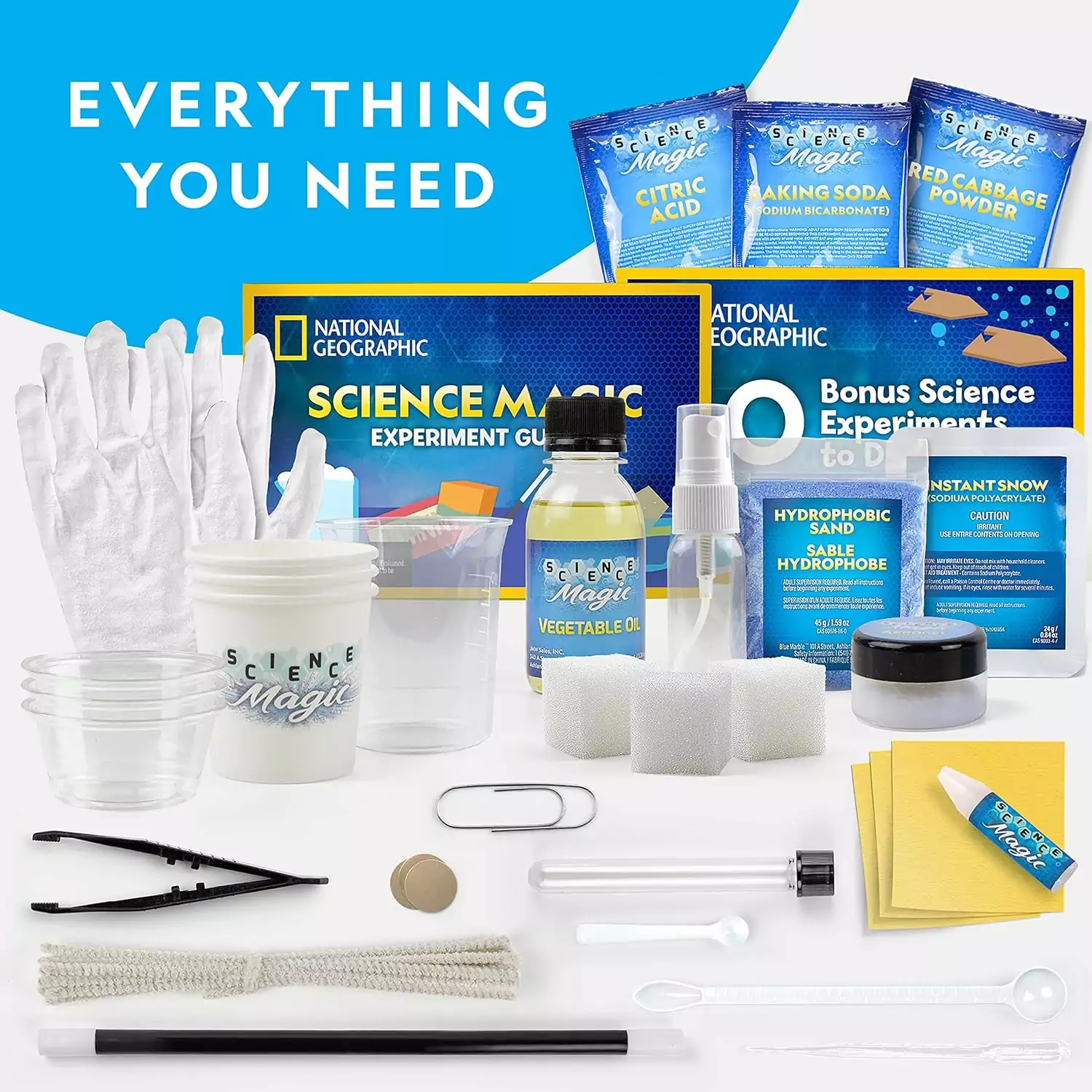 Enhance interactive learning with the National Geographic Science Magic Kit, featuring 50 engaging experiments for kids