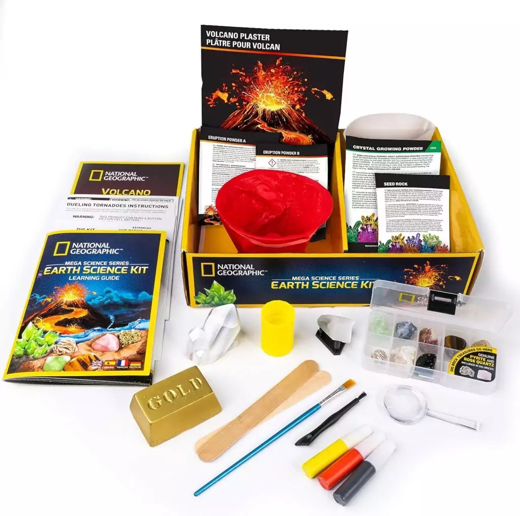 National Geographic STEM Science Kit for Kids: Explore Physics, Crystal Growth, and Volcano Digging with Interactive and Educational Experiments