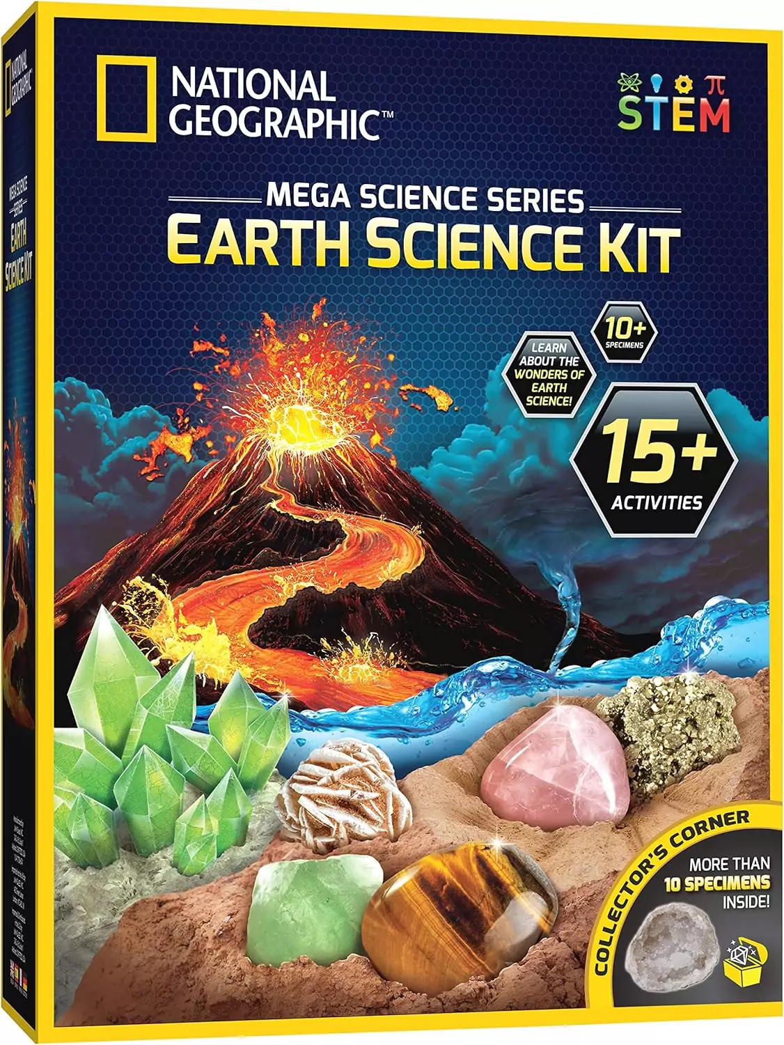 Explore the National Geographic STEM Science Kit, featuring engaging physics experiments, crystal growth activities, and exciting volcano digging for educational fun.