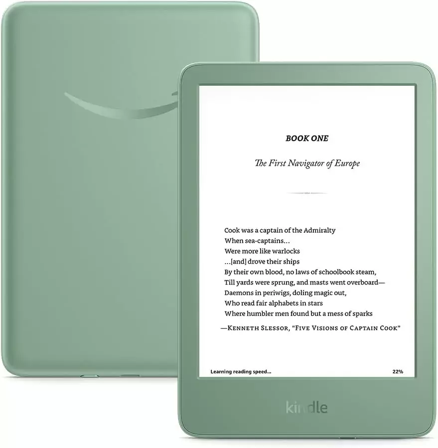 The latest Amazon Kindle offers 16GB storage and a waterproof, glare-free screen, making it an ideal lightweight e-reader for teachers and educators.
