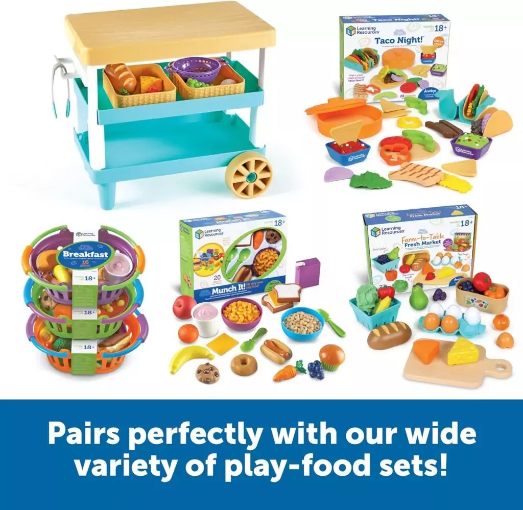 Colorful Pretend Play Kitchen Island Set Designed for Early Childhood Development and Learning Through Interactive Play with Kids' Kitchen Toys