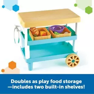Enhance early learning with the New Sprouts 11-Piece Pretend Play Kitchen Island Set, designed for educational play and skill development.